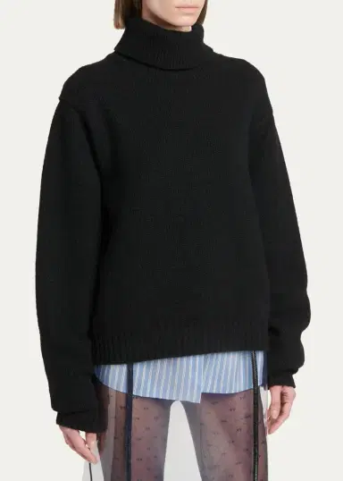 Tom Ford Wool-Cashmere-Mohair Chunky Knit Turtleneck Sweater | Thumbnail 4 Tom Ford Wool-Cashmere-Mohair Chunky Knit Turtleneck Sweater | Thumbnail 4