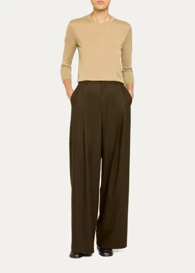 Vince Cashmere-Silk Pocket V-Neck Sweater | Thumbnail 2 Vince Cashmere-Silk Pocket V-Neck Sweater | Thumbnail 2