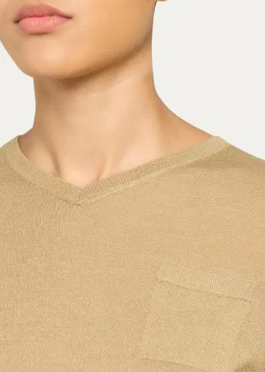 Vince Cashmere-Silk Pocket V-Neck Sweater | Thumbnail 5 Vince Cashmere-Silk Pocket V-Neck Sweater | Thumbnail 5