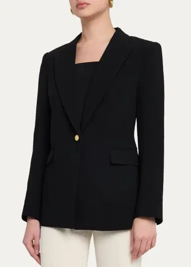 Kobi Halperin Rue Single-Button Crepe Jacket | Thumbnail 4 Kobi Halperin Rue Single-Button Crepe Jacket | Thumbnail 4