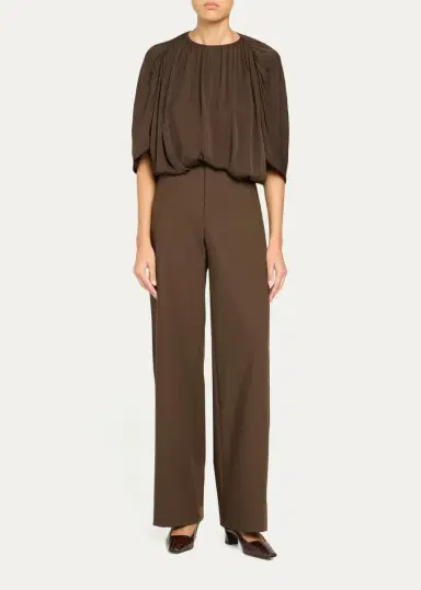 Vince Studded Mid-Rise Wide-Leg Trousers | Thumbnail 2 Vince Studded Mid-Rise Wide-Leg Trousers | Thumbnail 2