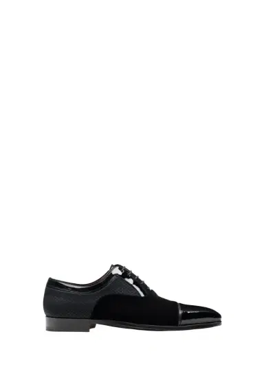 Magnanni Men's Obsidian Suede & Patent Leather Cap-Toe Oxfords | Thumbnail 1 Magnanni Men's Obsidian Suede & Patent Leather Cap-Toe Oxfords | Thumbnail 1