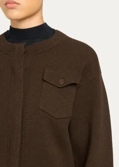 Vince Flap Pocket Wool-Blend Sweater Jacket | Thumbnail 5 Vince Flap Pocket Wool-Blend Sweater Jacket | Thumbnail 5