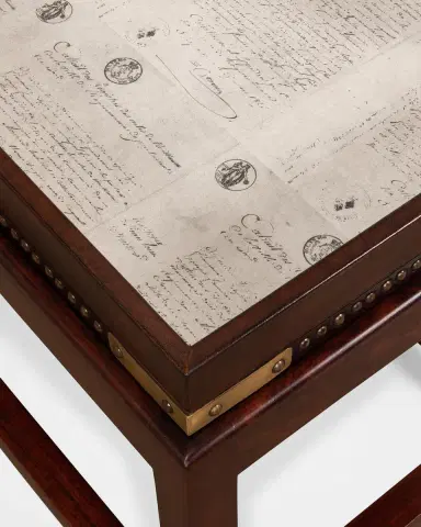 Sarreid Winchester Leather Box on Stand Table | Thumbnail 5 Sarreid Winchester Leather Box on Stand Table | Thumbnail 5