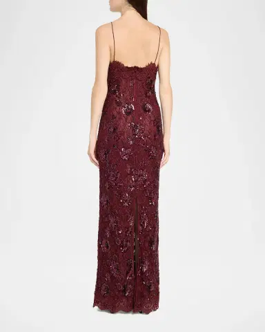 LoveShackFancy Ciona Embellished Floral Lace Maxi Dress | Thumbnail 3 LoveShackFancy Ciona Embellished Floral Lace Maxi Dress | Thumbnail 3
