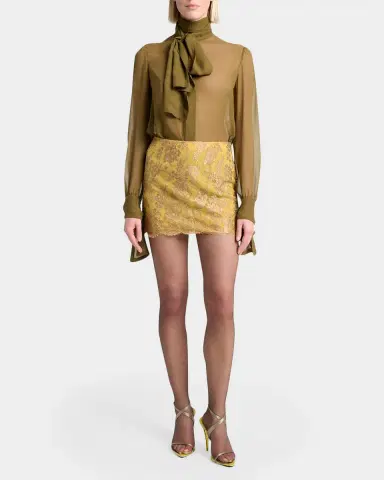 Saint Laurent Lace Mini Skirt | Thumbnail 2 Saint Laurent Lace Mini Skirt | Thumbnail 2