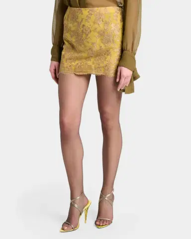 Saint Laurent Lace Mini Skirt | Thumbnail 4 Saint Laurent Lace Mini Skirt | Thumbnail 4