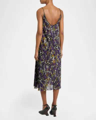 Dries Van Noten Dibelle Embellished Paneled Midi Slip Dress | Thumbnail 3 Dries Van Noten Dibelle Embellished Paneled Midi Slip Dress | Thumbnail 3