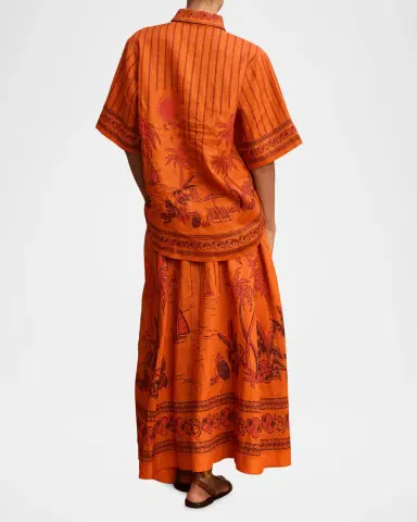 ALÉMAIS Boathouse Cotton Voile Midi Skirt | Thumbnail 3 ALÉMAIS Boathouse Cotton Voile Midi Skirt | Thumbnail 3