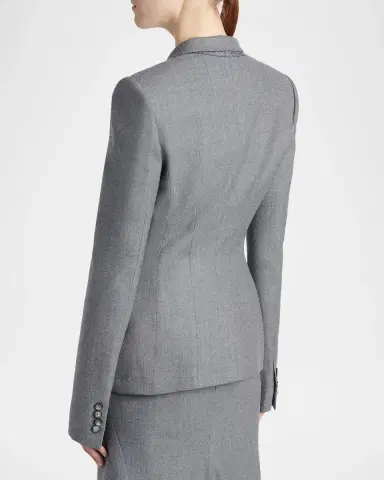Alexander McQueen Cross Lapel Structured Wool Jacket | Thumbnail 3 Alexander McQueen Cross Lapel Structured Wool Jacket | Thumbnail 3