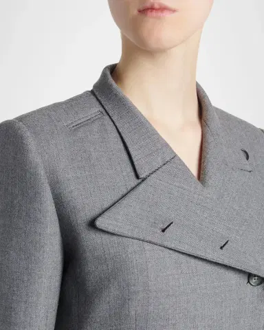 Alexander McQueen Cross Lapel Structured Wool Jacket | Thumbnail 5 Alexander McQueen Cross Lapel Structured Wool Jacket | Thumbnail 5
