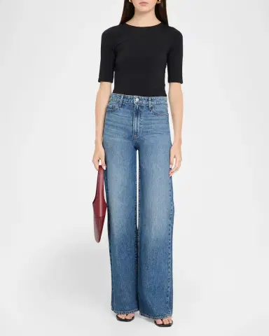 PAIGE Frances High-Rise Wide-Leg Jeans | Thumbnail 2 PAIGE Frances High-Rise Wide-Leg Jeans | Thumbnail 2