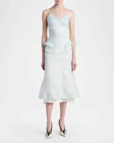 Alexander McQueen Peplum Silk Lace Cocktail Dress | Thumbnail 2 Alexander McQueen Peplum Silk Lace Cocktail Dress | Thumbnail 2