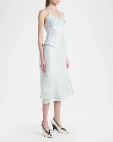 Alexander McQueen Peplum Silk Lace Cocktail Dress | Thumbnail 4 Alexander McQueen Peplum Silk Lace Cocktail Dress | Thumbnail 4