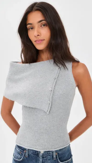 Guizio Draped Collar Sweater | Thumbnail 2 Guizio Draped Collar Sweater | Thumbnail 2