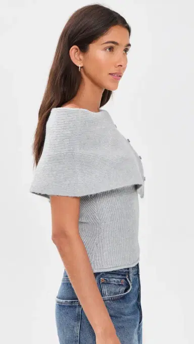 Guizio Draped Collar Sweater | Thumbnail 4 Guizio Draped Collar Sweater | Thumbnail 4