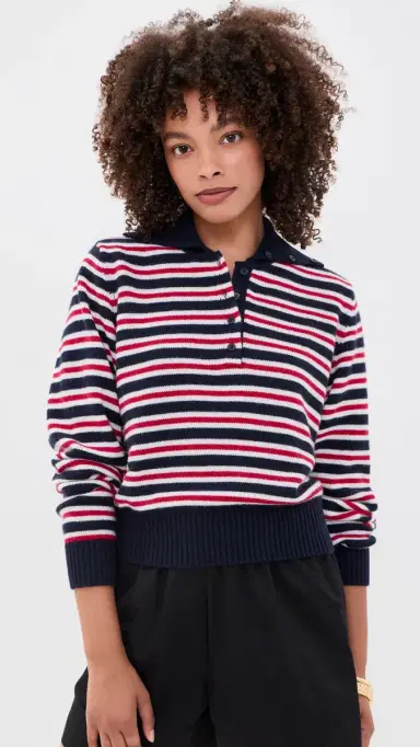 Rowing Blazers Wide Collar Polo Sweater | Thumbnail 2 Rowing Blazers Wide Collar Polo Sweater | Thumbnail 2