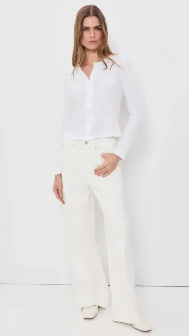LESET Pointelle Classic Cardigan | Thumbnail 5 LESET Pointelle Classic Cardigan | Thumbnail 5
