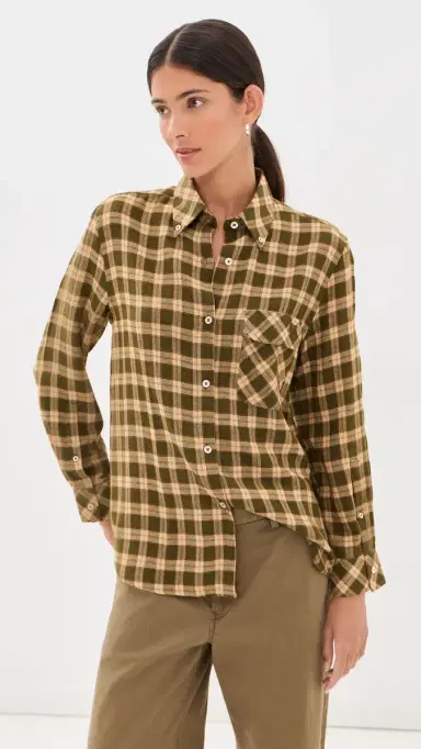 Wales Bonner Ritual Checked Flannel Shirt | Thumbnail 2 Wales Bonner Ritual Checked Flannel Shirt | Thumbnail 2