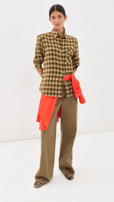 Wales Bonner Ritual Checked Flannel Shirt | Thumbnail 5 Wales Bonner Ritual Checked Flannel Shirt | Thumbnail 5