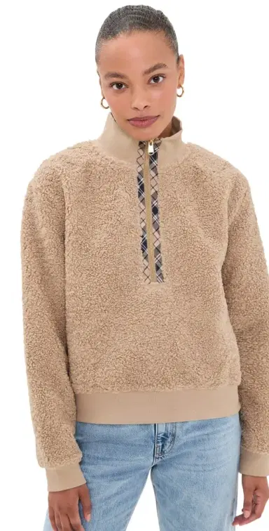 Barbour Fawne Fleece Quarter Zip | Thumbnail 1 Barbour Fawne Fleece Quarter Zip | Thumbnail 1