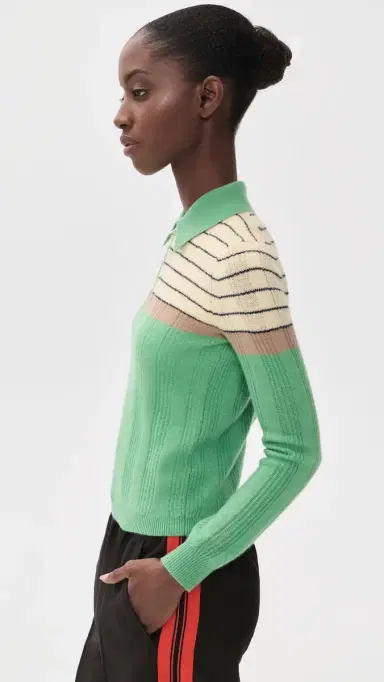 Guest In Residence Cashmere Track Polo | Thumbnail 4 Guest In Residence Cashmere Track Polo | Thumbnail 4
