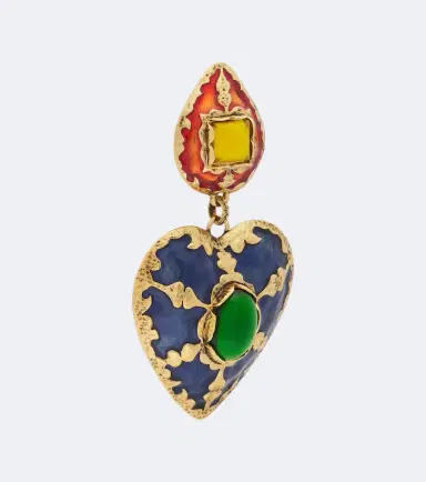 Saint Laurent Embellished clip-on earrings | Thumbnail 2 Saint Laurent Embellished clip-on earrings | Thumbnail 2