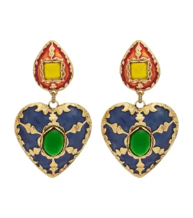 Saint Laurent Embellished clip-on earrings | Thumbnail 1 Saint Laurent Embellished clip-on earrings | Thumbnail 1