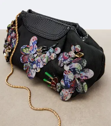 Dries Van Noten Embellished leather-trimmed clutch | Thumbnail 2 Dries Van Noten Embellished leather-trimmed clutch | Thumbnail 2