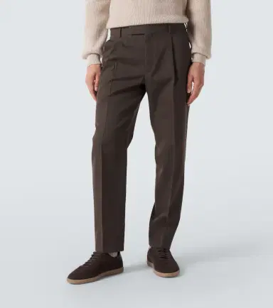 Zegna Cotton and wool straight pants | Thumbnail 2 Zegna Cotton and wool straight pants | Thumbnail 2