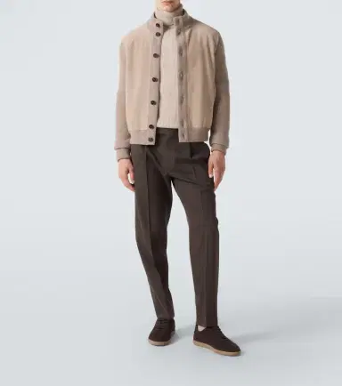 Zegna Cotton and wool straight pants | Thumbnail 3 Zegna Cotton and wool straight pants | Thumbnail 3