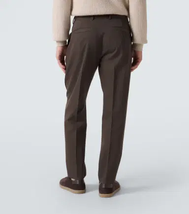 Zegna Cotton and wool straight pants | Thumbnail 4 Zegna Cotton and wool straight pants | Thumbnail 4