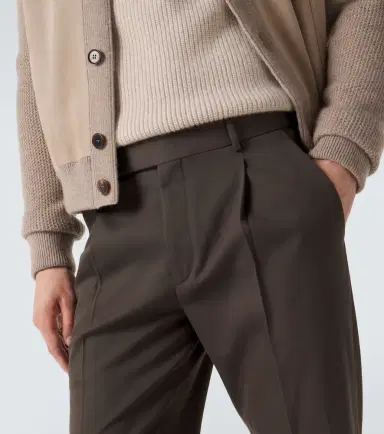 Zegna Cotton and wool straight pants | Thumbnail 5 Zegna Cotton and wool straight pants | Thumbnail 5