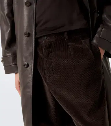The Row Tuxo pleated cotton corduroy wide-leg pants | Thumbnail 3 The Row Tuxo pleated cotton corduroy wide-leg pants | Thumbnail 3