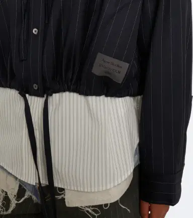 Acne Studios Pinstripe hooded wool jacket | Thumbnail 2 Acne Studios Pinstripe hooded wool jacket | Thumbnail 2