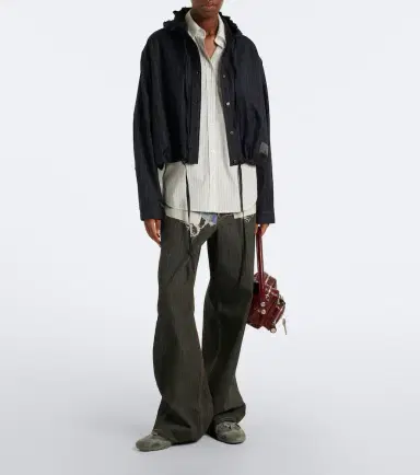 Acne Studios Pinstripe hooded wool jacket | Thumbnail 3 Acne Studios Pinstripe hooded wool jacket | Thumbnail 3