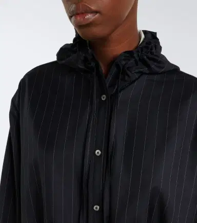 Acne Studios Pinstripe hooded wool jacket | Thumbnail 5 Acne Studios Pinstripe hooded wool jacket | Thumbnail 5