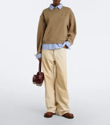 Acne Studios Layered cotton jersey sweatshirt | Thumbnail 3 Acne Studios Layered cotton jersey sweatshirt | Thumbnail 3