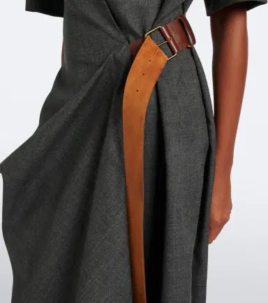Bottega Veneta Belted wool midi dress | Thumbnail 6 Bottega Veneta Belted wool midi dress | Thumbnail 6