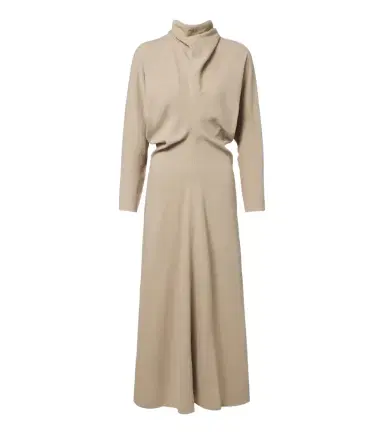 TOTEME Draped tie-neck cady midi dress | Thumbnail 1 TOTEME Draped tie-neck cady midi dress | Thumbnail 1