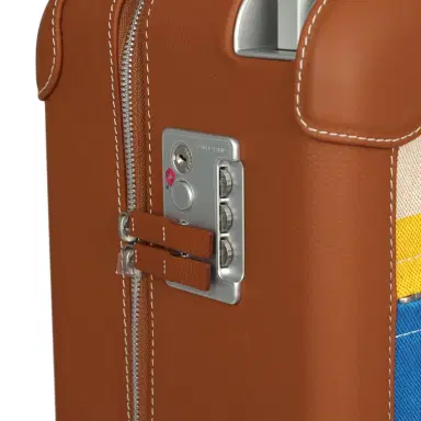 HERMÈS Hermes R.M.S. Cabine 55 Rolling Suitcase "Pacific H" Plume H Multicolor Canvas, Fauve Régate Palladium Hardware | Thumbnail 11 HERMÈS Hermes R.M.S. Cabine 55 Rolling Suitcase "Pacific H" Plume H Multicolor Canvas, Fauve Régate Palladium Hardware | Thumbnail 11