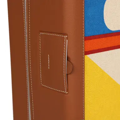 HERMÈS Hermes R.M.S. Cabine 55 Rolling Suitcase "Pacific H" Plume H Multicolor Canvas, Fauve Régate Palladium Hardware | Thumbnail 12 HERMÈS Hermes R.M.S. Cabine 55 Rolling Suitcase "Pacific H" Plume H Multicolor Canvas, Fauve Régate Palladium Hardware | Thumbnail 12