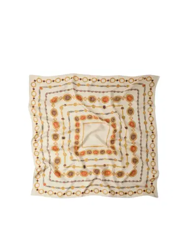 Versace Printed Silk Twill Scarf 90 cm | Thumbnail 1 Versace Printed Silk Twill Scarf 90 cm | Thumbnail 1