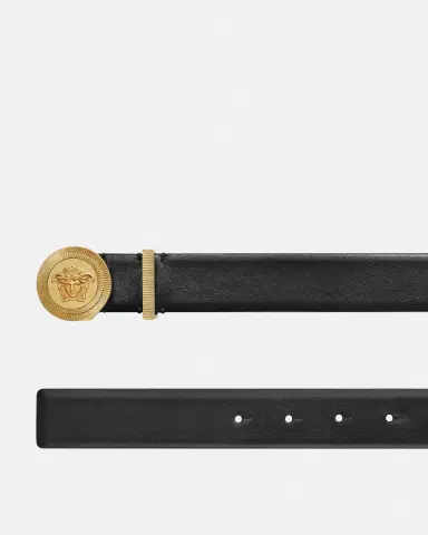 Versace Medusa Biggie Leather Belt 1.2" | Thumbnail 2 Versace Medusa Biggie Leather Belt 1.2" | Thumbnail 2