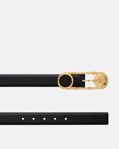 Versace Safety Pin Leather Belt 1.2" | Thumbnail 2 Versace Safety Pin Leather Belt 1.2" | Thumbnail 2