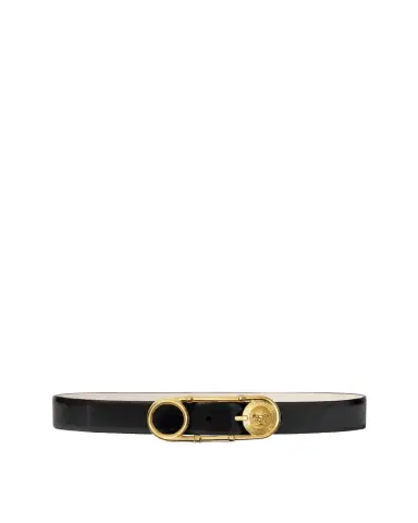 Versace Safety Pin Leather Belt 1.2" | Thumbnail 1 Versace Safety Pin Leather Belt 1.2" | Thumbnail 1