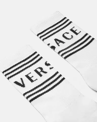 Versace Ribbed Cotton Socks | Thumbnail 2 Versace Ribbed Cotton Socks | Thumbnail 2