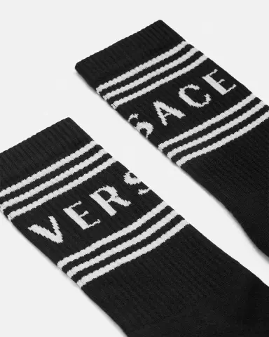 Versace Ribbed Cotton Socks | Thumbnail 2 Versace Ribbed Cotton Socks | Thumbnail 2