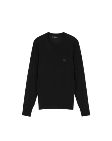 Versace Embroidered Wool-Blend Knit Sweater | Thumbnail 1 Versace Embroidered Wool-Blend Knit Sweater | Thumbnail 1