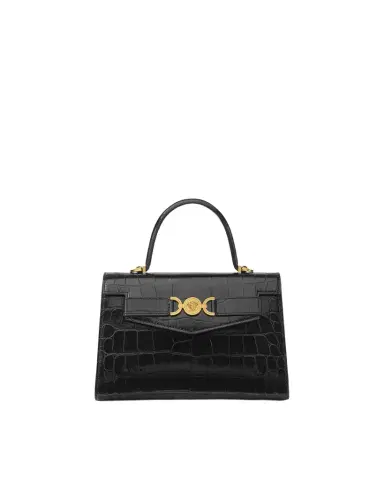 Versace Medusa '95 Croc-Effect Top-Handle | Thumbnail 1 Versace Medusa '95 Croc-Effect Top-Handle | Thumbnail 1